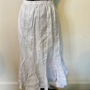 NWT Neiman Marcus Flowing White A-Line Skirt